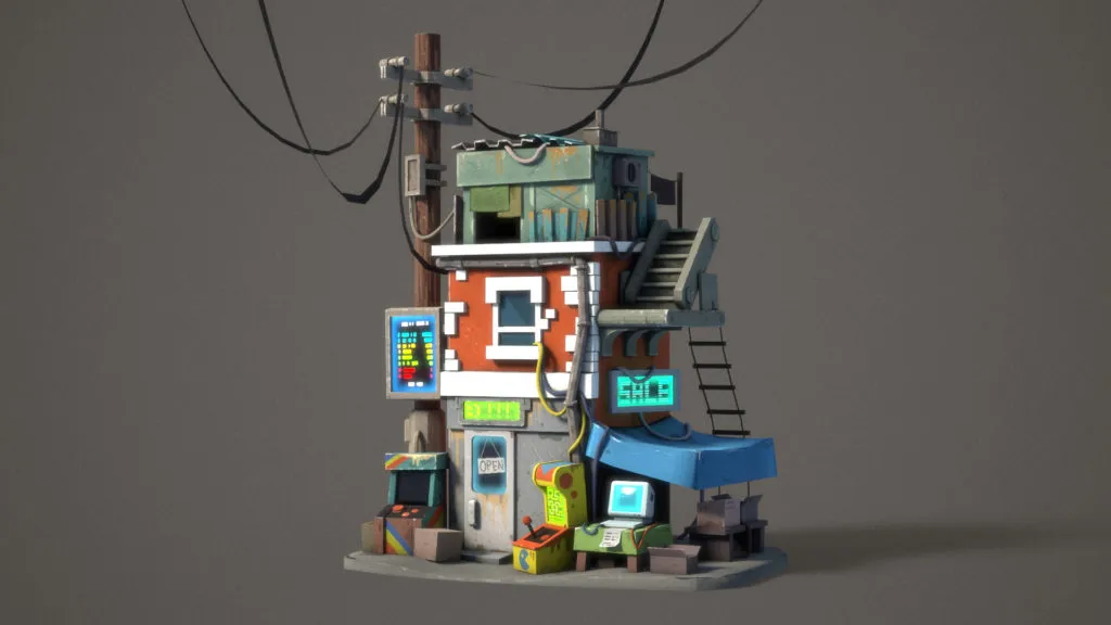 HOUDIE_RetroPostApo_Beauty_01-1 Travail de modélisation et texturing réalisé par Laura Houdié.