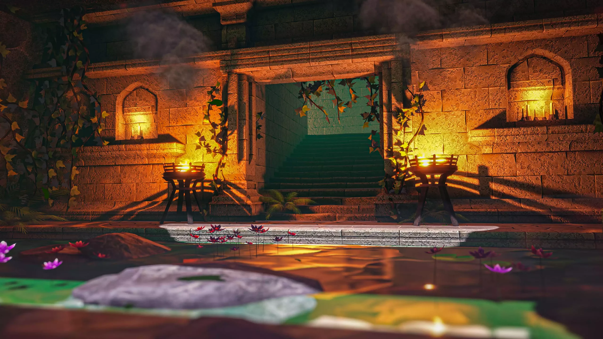 Rendu 3D d'un temple